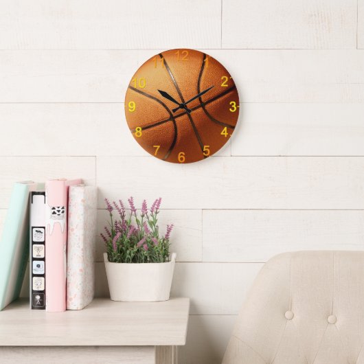 Grote implicatie Oranje Basketball, wandklok (Leeskamer)