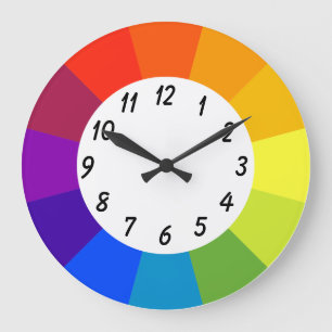 Grote  in Rainbow Bright Colors Klok