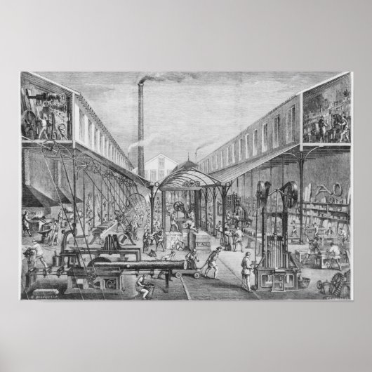 Grote industrieën, bouwwerkplaatsen poster (Voorkant)