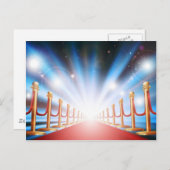 Grote ingang met rode tapijt en lichtflits briefkaart (Voorkant / Achterkant)