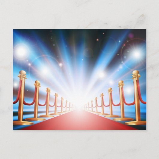 Grote ingang met rode tapijt en lichtflits briefkaart (Voorkant)