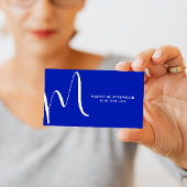 Grote initiaal | Moderne typografie | Blauw Visitekaartje