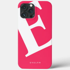 Grote Initiaal | Moderne Typografie | Roze Case-Mate iPhone Case