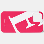 Grote Initiaal | Moderne Typografie | Roze Case-Mate iPhone Case (Achterkant (horizontaal))