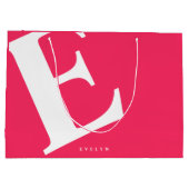 Grote Initiaal | Moderne Typografie | Roze Groot Cadeauzakje (Achterkant)