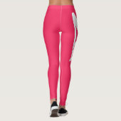 Grote Initiaal | Moderne typografie | Roze Leggings (Achterkant)