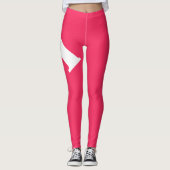 Grote Initiaal | Moderne typografie | Roze Leggings (Voorkant)