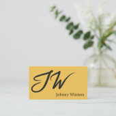 Grote Initialen | handgeschreven type Visitekaartje (Staand voorkant)