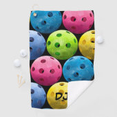 Grote Initialen met Pickleballen Golfhanddoek (Insitu)