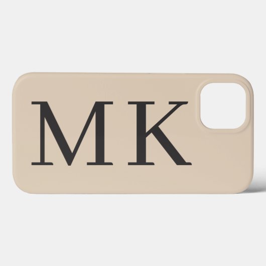 Grote Initialen Stijlvolle amandelen & zwart Case-Mate iPhone Case (Achterkant (horizontaal))