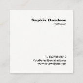 Grote Initialen - Vierkant - Gele rimpels Vierkante Visitekaartje (Achterkant)