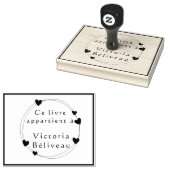 Grote inktstempel met op maat gemaakt logo rubberstempel (Gestempeld)