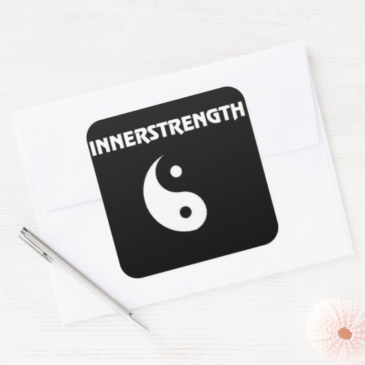 Grote INNERSTRENGTH Stikker Vierkante Sticker (Envelop)