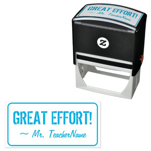 "GROTE INSPANNING!" Teacher Feedback Rubber Stamp Zelfinktende Stempel (In situ)