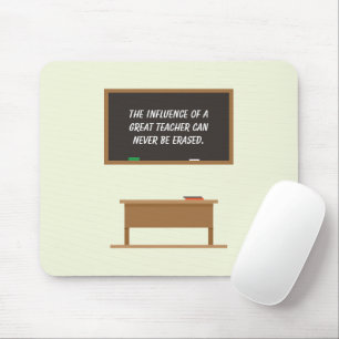 Grote Inspirerend docent Quote Chalkboard Muismat