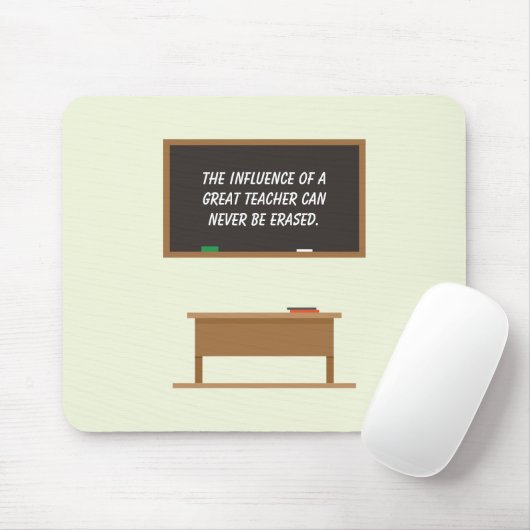 Grote Inspirerend docent Quote Chalkboard Muismat (Met muis)