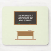 Grote Inspirerend docent Quote Chalkboard Muismat (Voorkant)