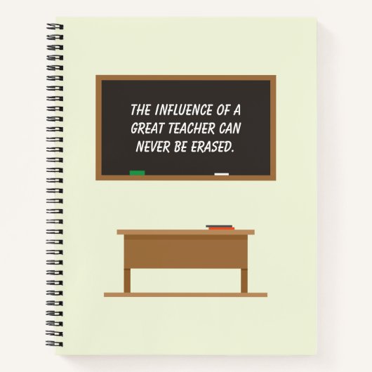 Grote Inspirerend docent Quote Chalkboard Notitieboek (Voorkant)