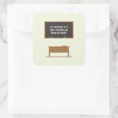 Grote Inspirerend docent Quote Chalkboard Vierkante Sticker (Tas)