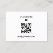 Grote Instagram Foto QR-code Visitekaartje (Achterkant)