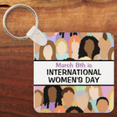 Grote Internationale Vrouwendag - 8 maart Sleutelhanger (Voorkant)