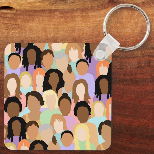 Grote Internationale Vrouwendag - 8 maart Sleutelhanger (Achterkant)