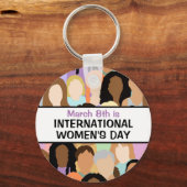 Grote Internationale Vrouwendag - 8 maart Sleutelhanger (Voorkant)