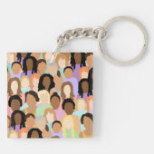 Grote Internationale Vrouwendag - 8 maart Sleutelhanger (Achterkant)