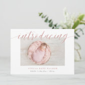 Grote Introductie | Foto Geboorteaankondiging Aankondiging (Staand voorkant)