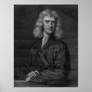 Grote Isaac Newton-afdrukken in hoge resolutie Poster