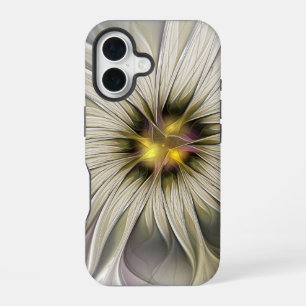 Grote Ivoren Bloem, Abstracte Moderne Fractale Kun iPhone 16 Hoesje