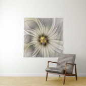 Grote Ivoren Bloem, Abstracte Moderne Fractale Kun Wandkleed (In Situ (horizontaal))