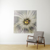 Grote Ivoren Bloem, Abstracte Moderne Fractale Kun Wandkleed (In situ)