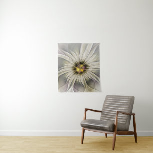 Grote Ivoren Bloem, Abstracte Moderne Fractale Kun Wandkleed