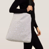 Grote ivoren polka crossbody Canvas tas (Dichtbij)