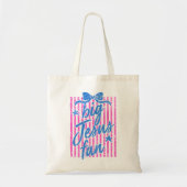 Grote Jezus Fan Boodschappentas Tote Bag (Voorkant)
