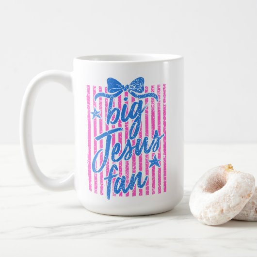 Grote Jezus Fan Coffee Mug Koffiemok (Met donut)