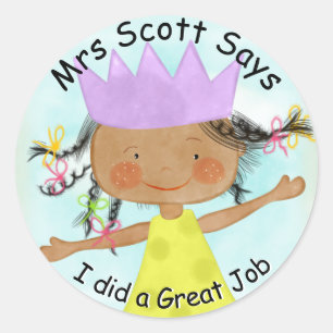 Grote Job donkere huid meisje sticker