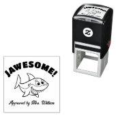 Grote Job Leuke haai Grading Aanmoediging Leraar Zelfinktende Stempel (In situ)