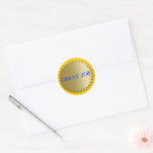Grote Job Student Custom Gold Medallion Stickers (Envelop)