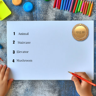 Grote Job Student Custom Gold Medallion Stickers