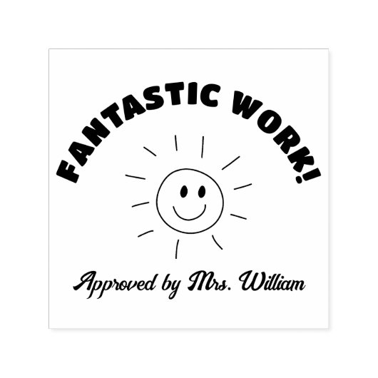 Grote Job SUN glans Grading Aanmoediging Leraar Zelfinktende Stempel (Design)