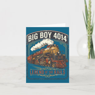 Grote jongen 4014 stoomlocomotief trein vintage kaart