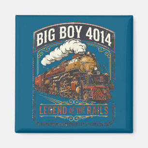 Grote jongen 4014 stoomlocomotief trein vintage magneet