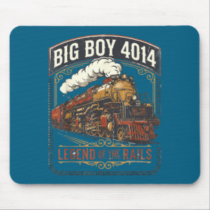 Grote jongen 4014 stoomlocomotief trein vintage muismat