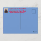 Grote jongen die voortdampft briefkaart (Achterkant)