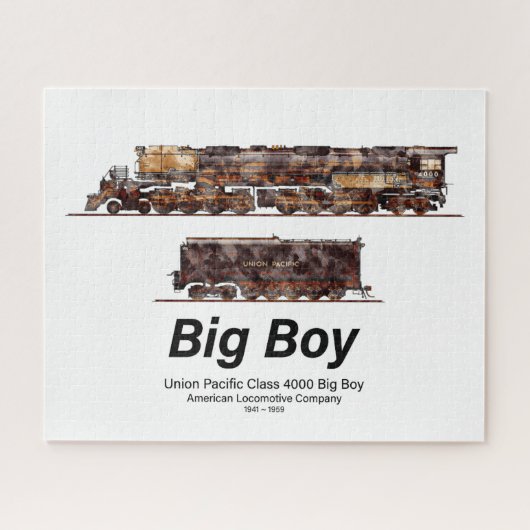 Grote jongen vintage stoomtrein Amerikaanse locomo Legpuzzel (Horizontaal)