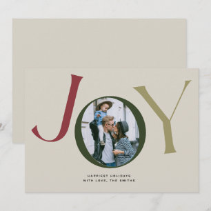 Grote Joy Fotokaart met Buffalo Plaid  Kaart