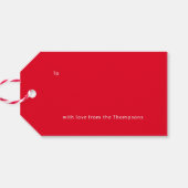 Grote Joy Hand Lettered Photo Holiday Kaart Cadeaulabel (Achterkant Horizontaal)