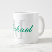Grote jumbo mok cadeau met aangepaste naam monogra (Voorkant rechts)